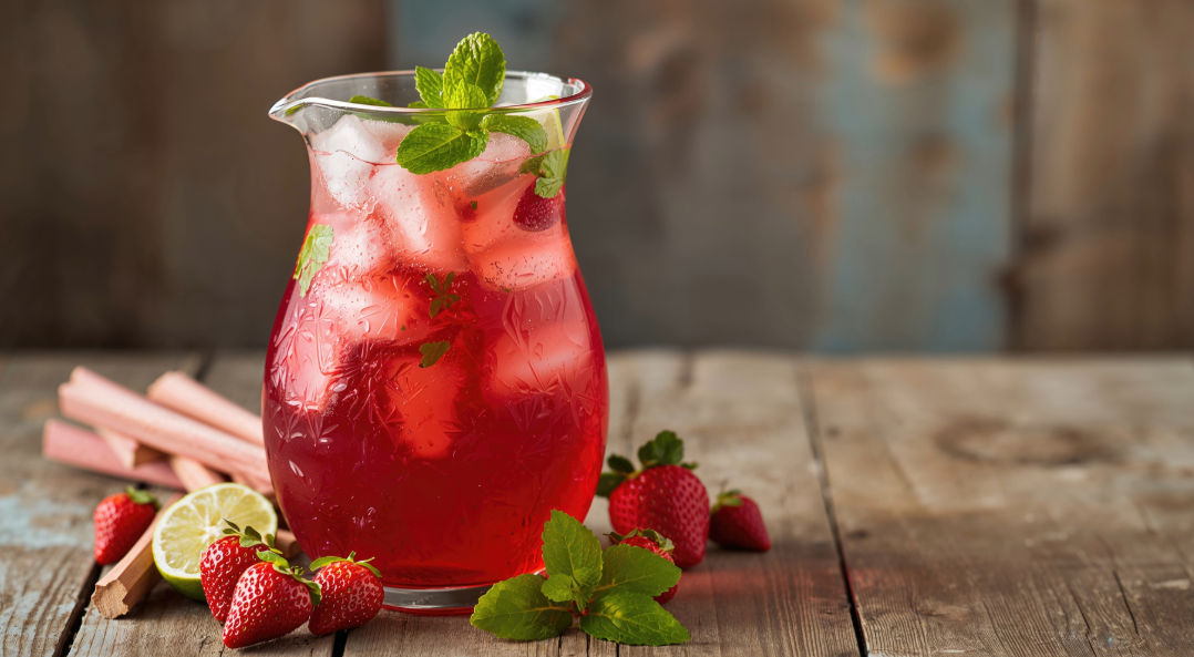 Rhabarber-Erdbeer-Kräuter-Spritz